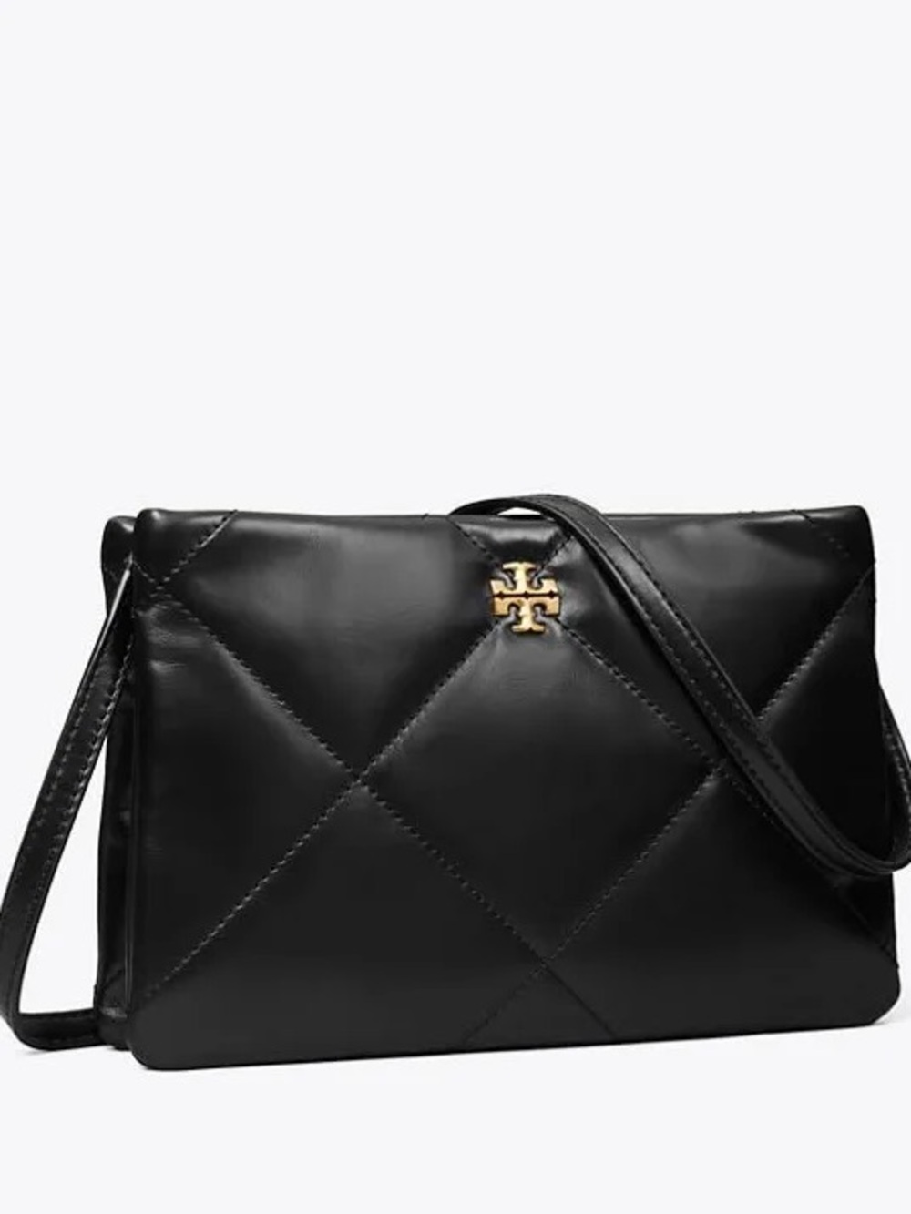 Tory Burch Kira Diamond Quilt Crossbody Bag Black Quiet Luxury Minimalist Chic